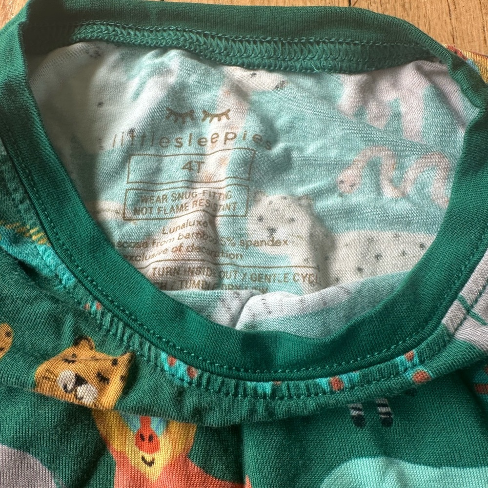 Little Sleepies Safari Animal Pajamas 4T Long Sleeve/Pants - Picture 4 of 4